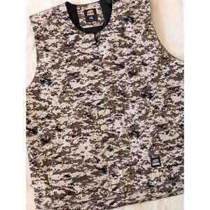 Berne Workwear Sample Piece Men's XL Digi-Camo Quilted Zip Vest Pocketed Gorp